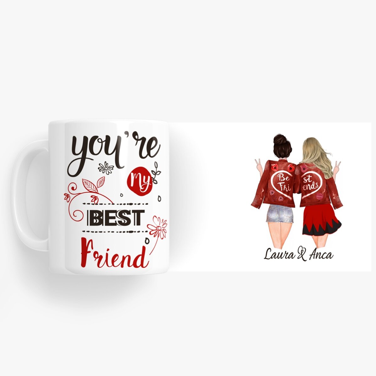 Spersonalizowany kubek z napisem – Friends forever