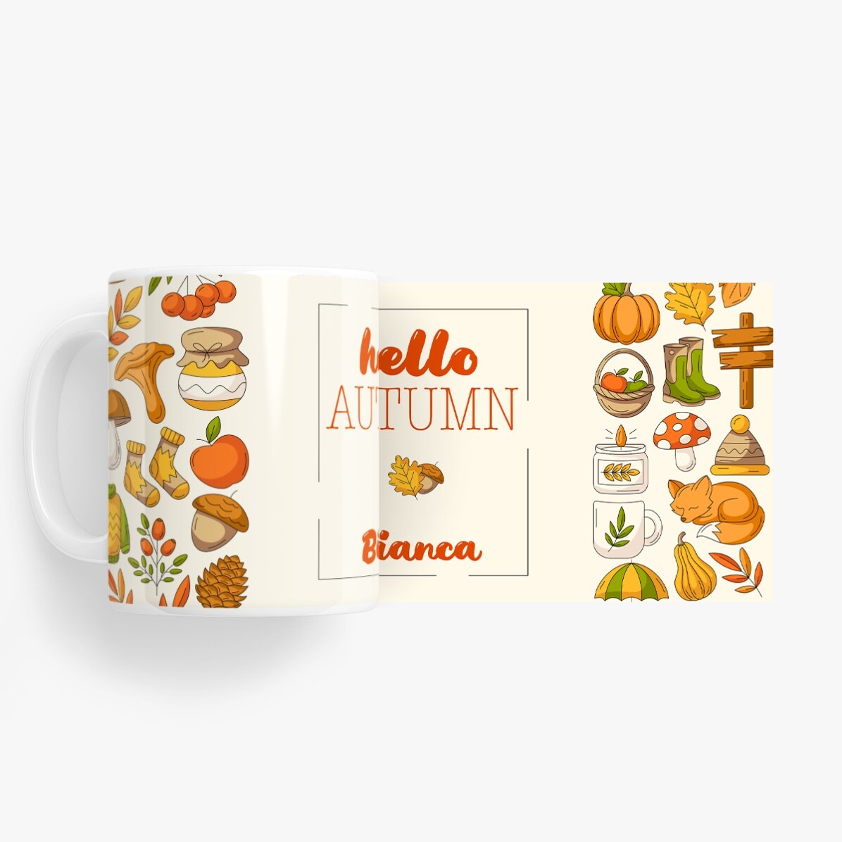Spersonalizowany kubek z napisem – Hello Autumn