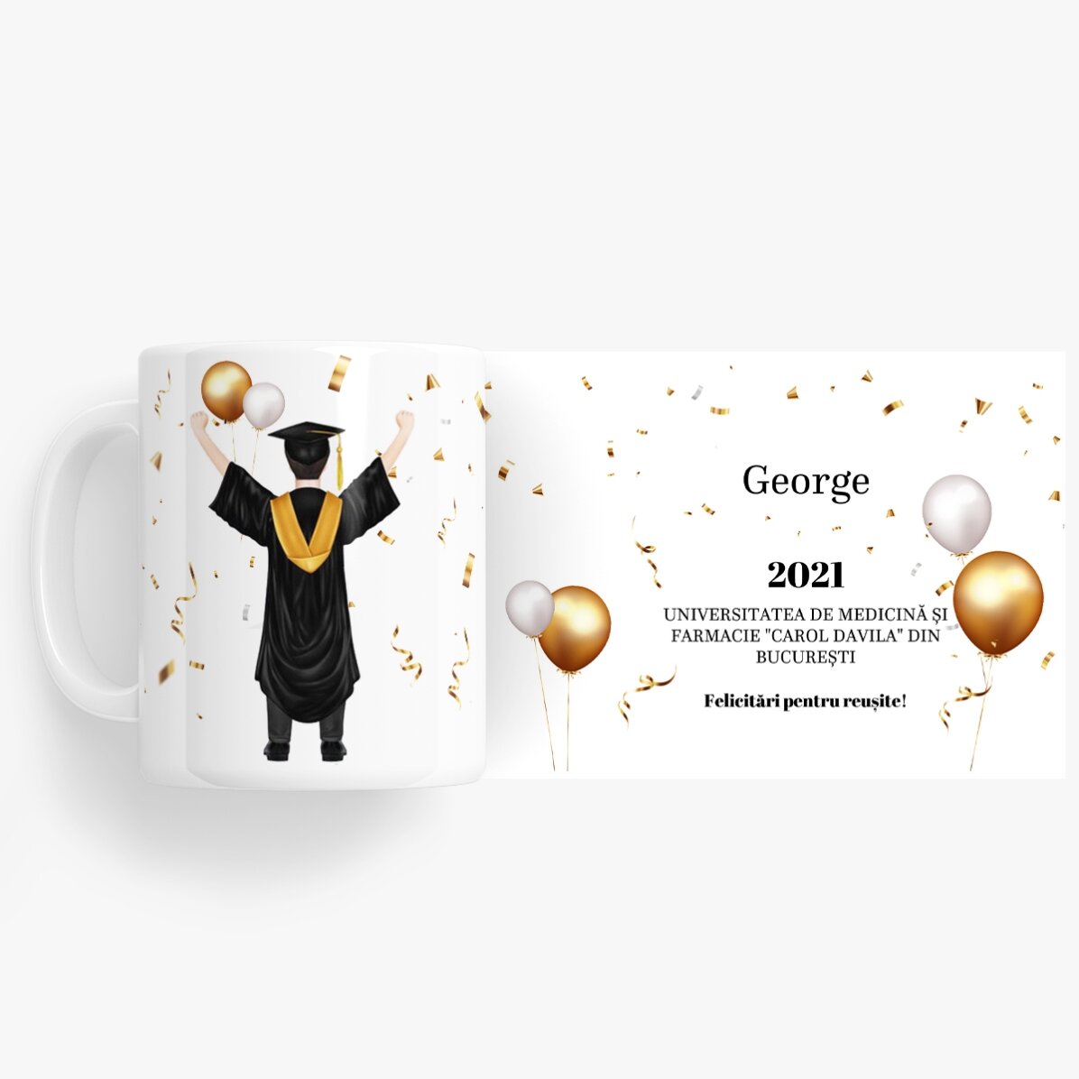 Spersonalizowany kubek z napisem – „His graduation”