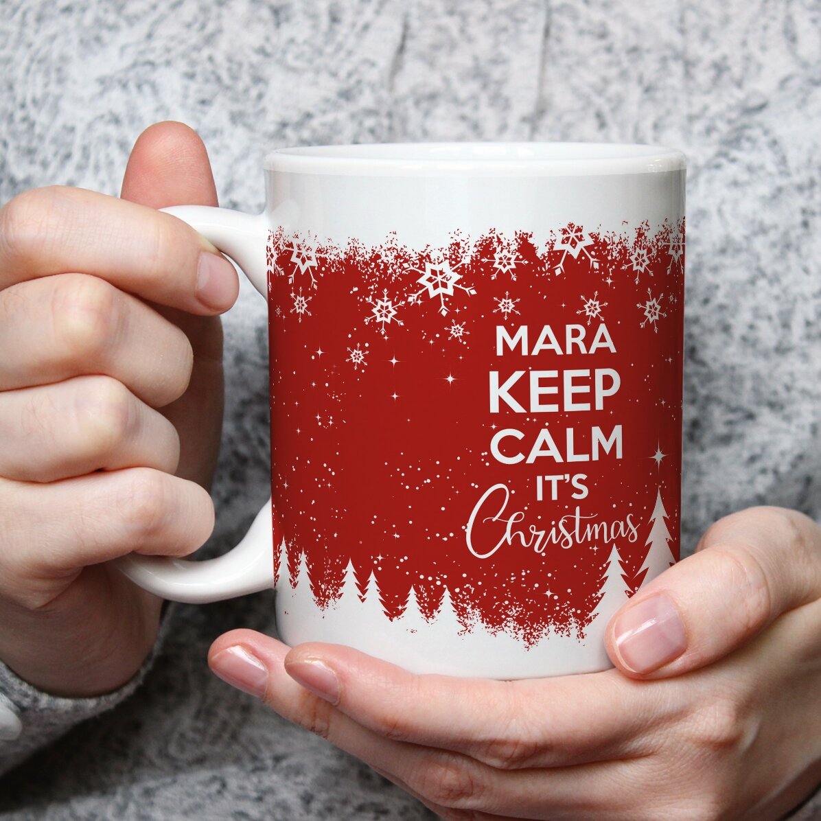 Spersonalizowany kubek z napisem – „Keep calm for Christmas”