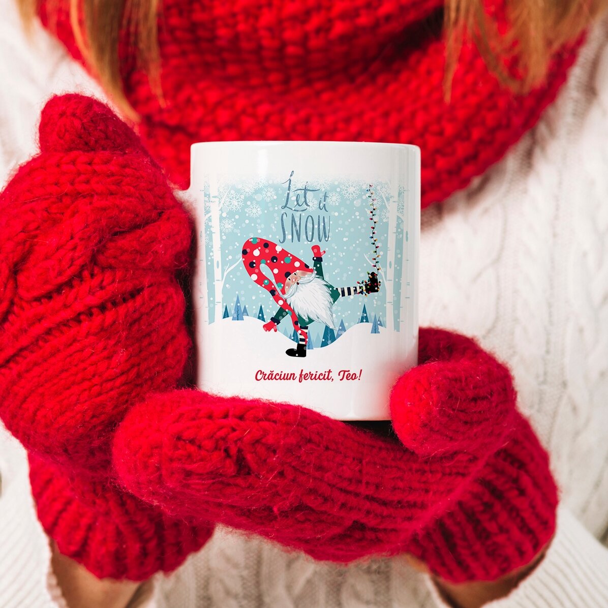 Spersonalizowany kubek z napisem – Let it snow