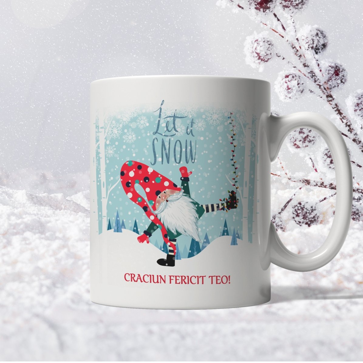 Spersonalizowany kubek z napisem – Let it snow