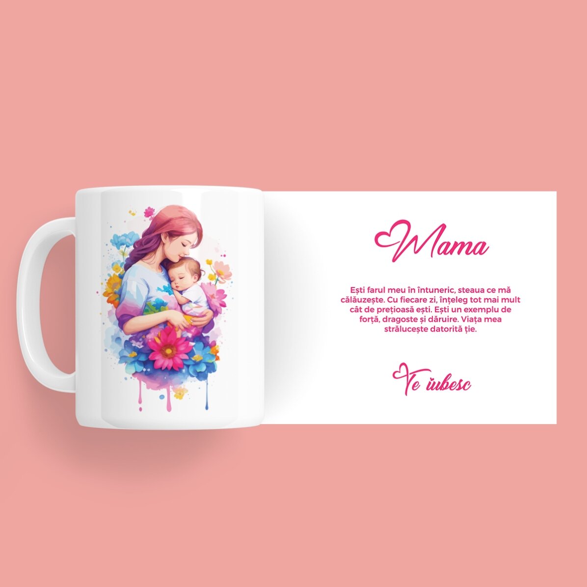 Spersonalizowany kubek z napisem – „Lovely mother”