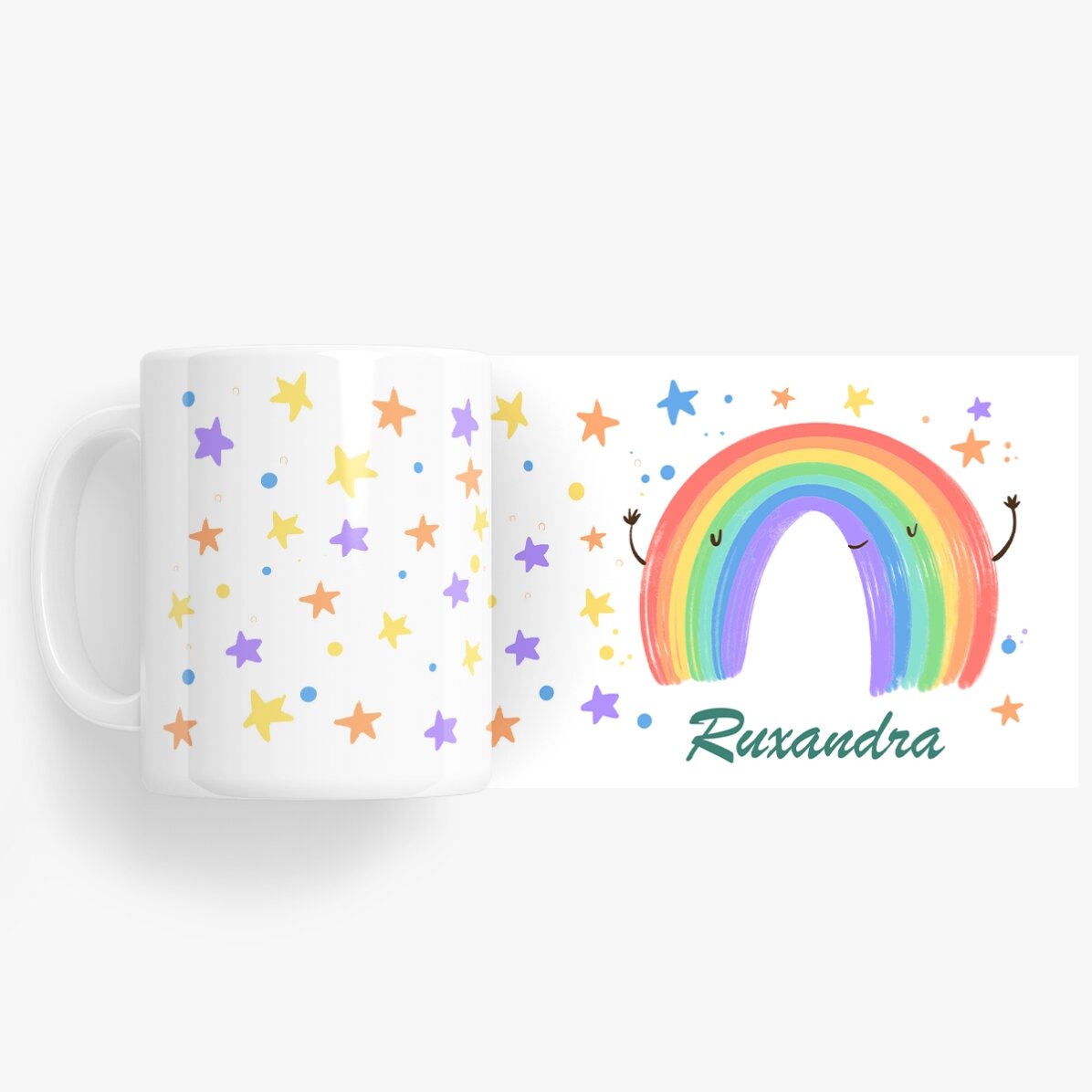 Spersonalizowany kubek z napisem – Rainbow