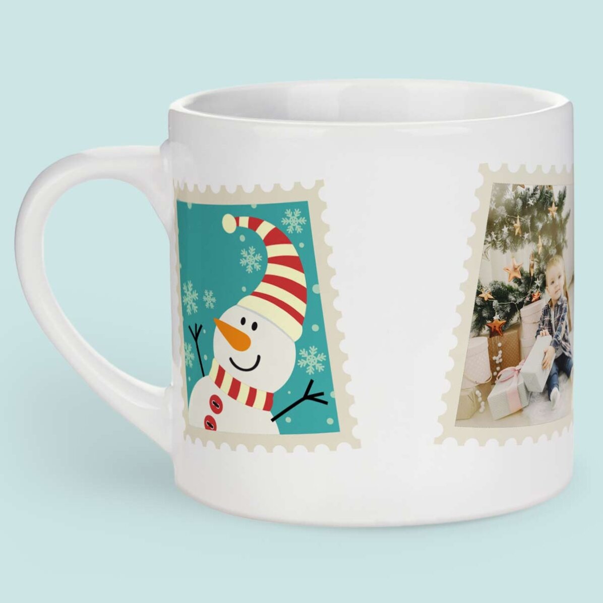 Spersonalizowany kubek dla dzieci ze zdjęciem – Christmas stamp