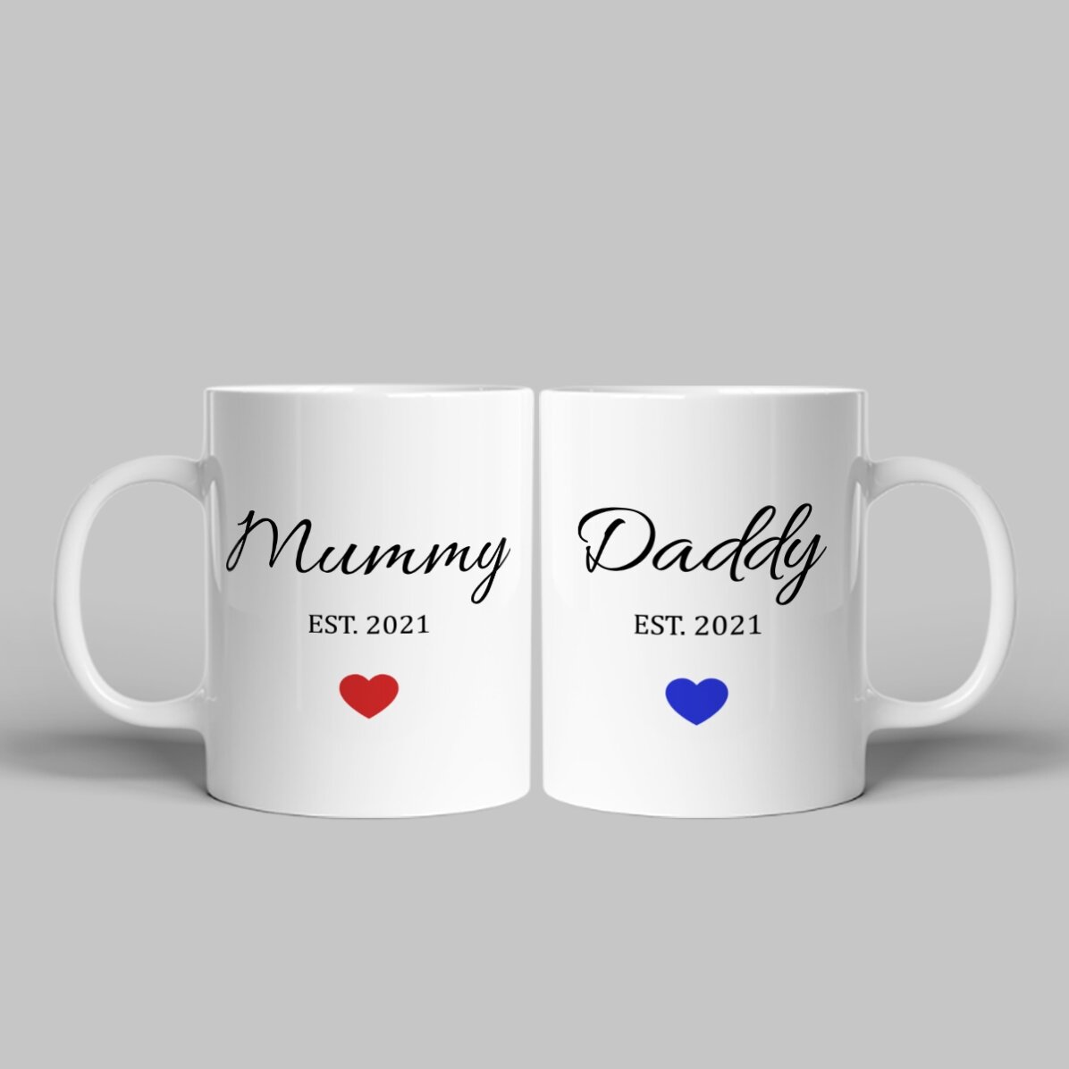 Mugs for couples with text - Mom & Dad