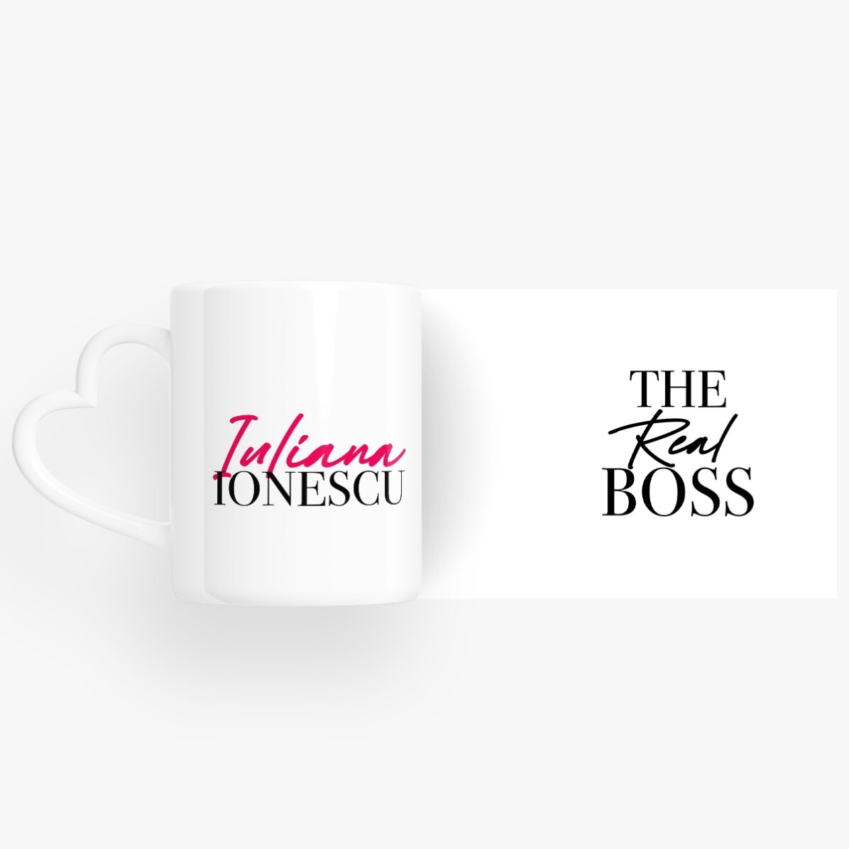 Spersonalizowane kubki dla pary z napisem – The Boss & The Real Boss