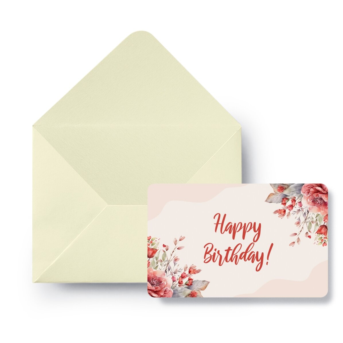 Spersonalizowana karta aluminiowa z nadrukiem z obu stron i napisem – „Happy Birthday!”