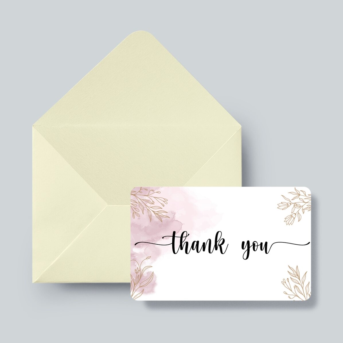 Spersonalizowana karta aluminiowa z nadrukiem po obu stronach z napisem – Thank you