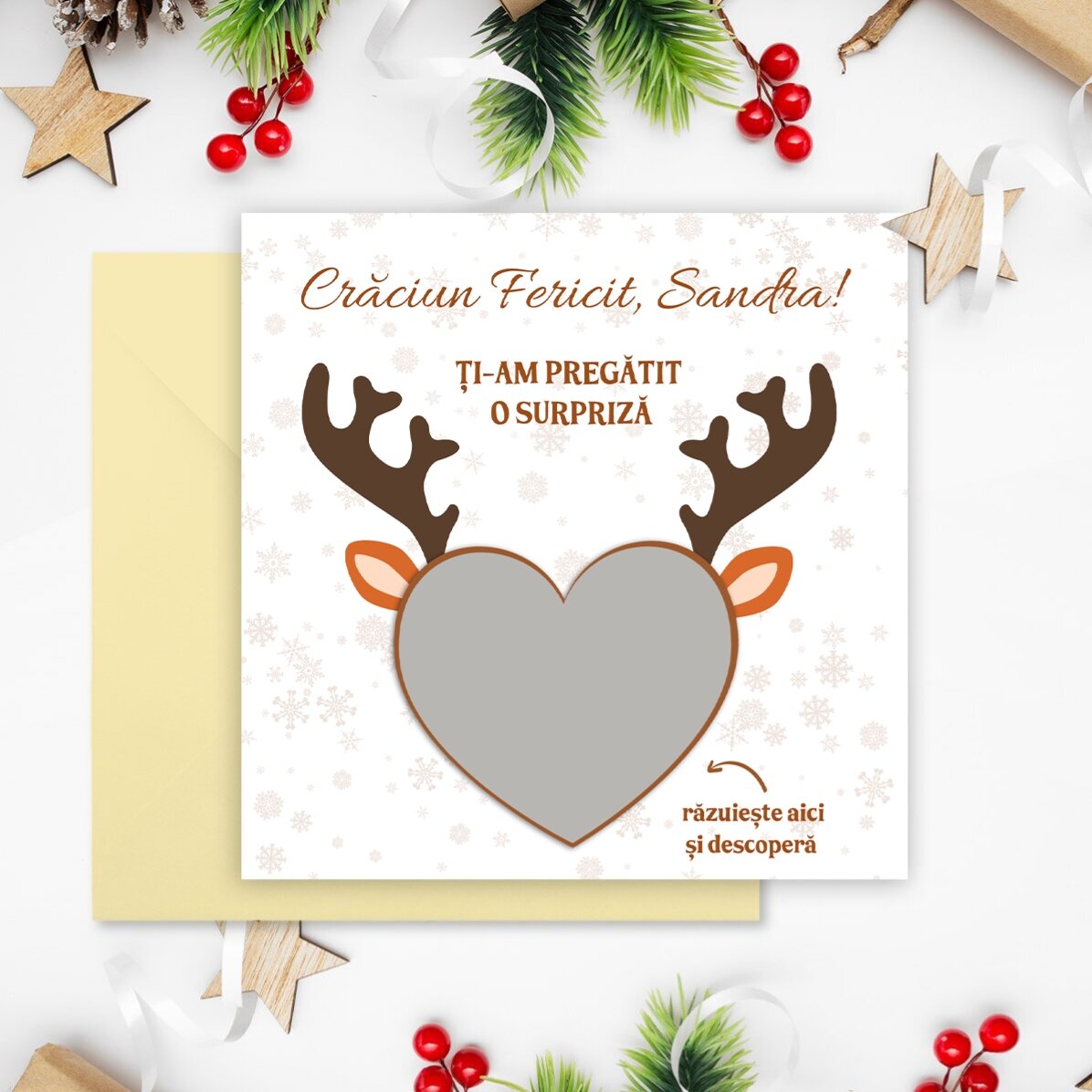 Personalised scratch card with message - Ren