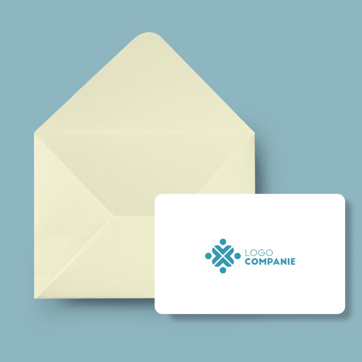 Spersonalizowana wizytówka aluminiowa, dwustronna, z kodem QR i logo – dane kontaktowe