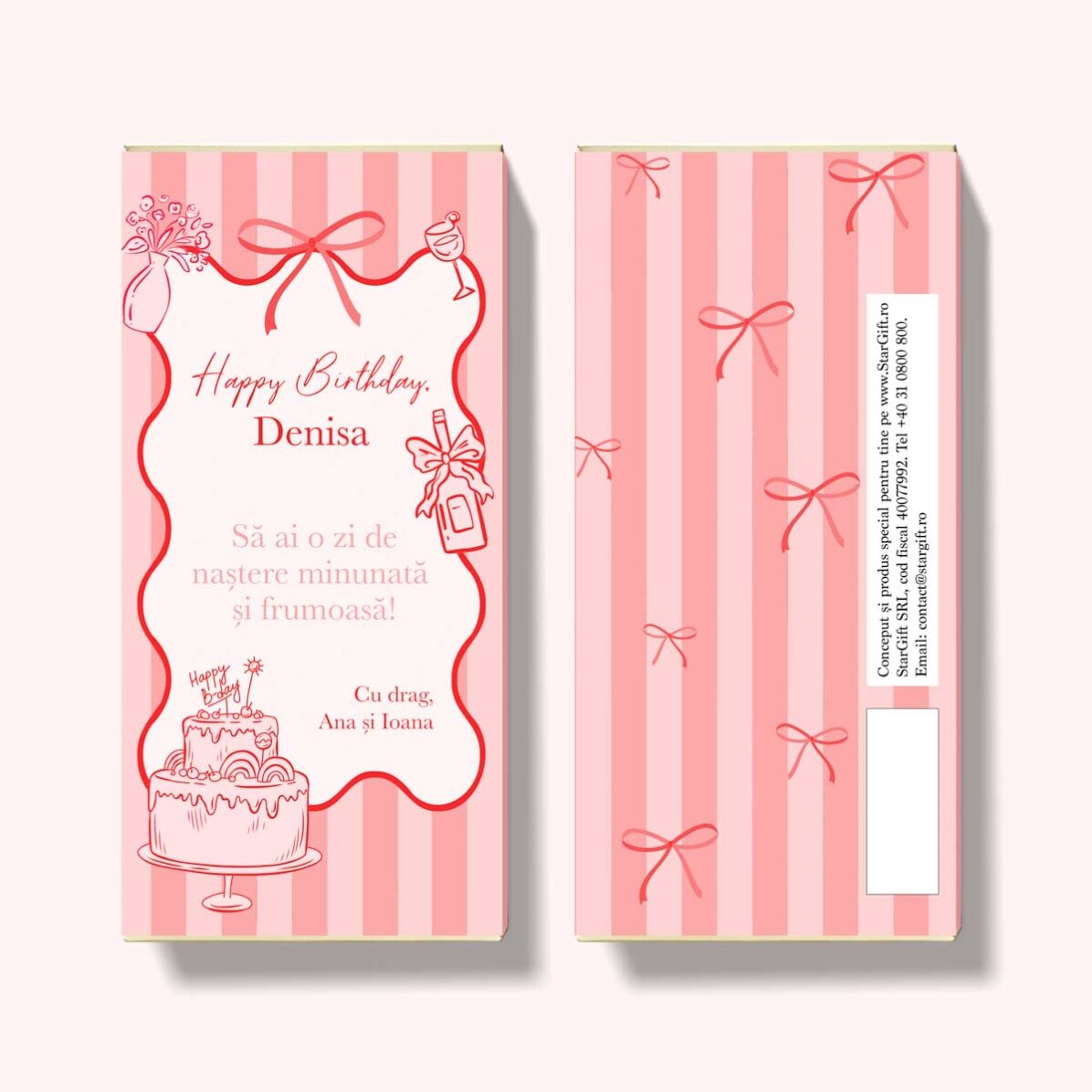 Personalised chocolate with message - Happy Birthday!
