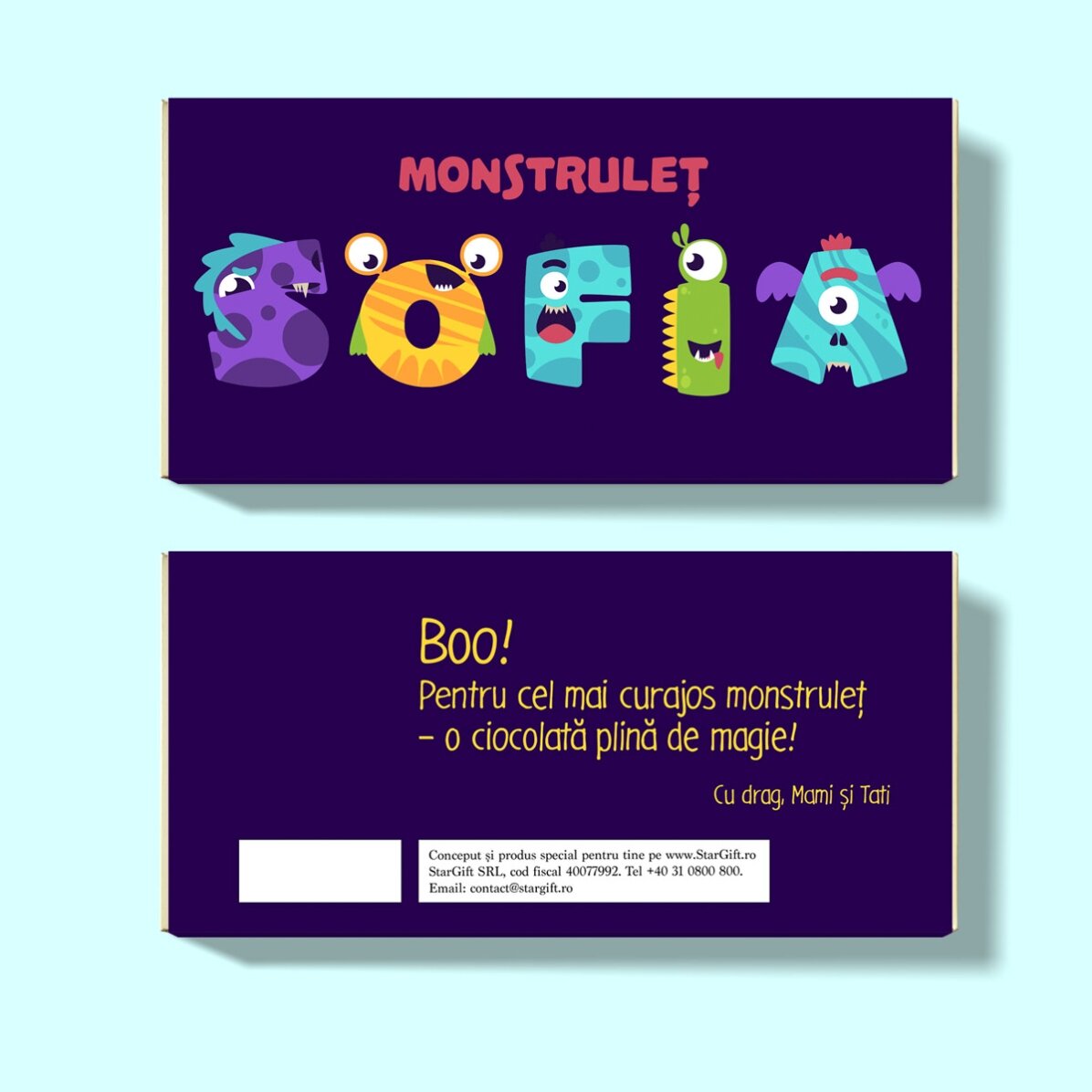 Czekolada z indywidualnym napisem – Monstrulet