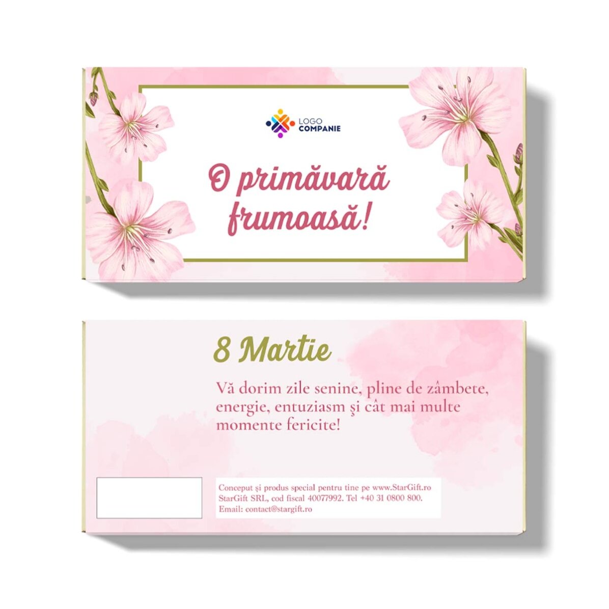 Czekolada z indywidualnym napisem i logo – Wiosna
