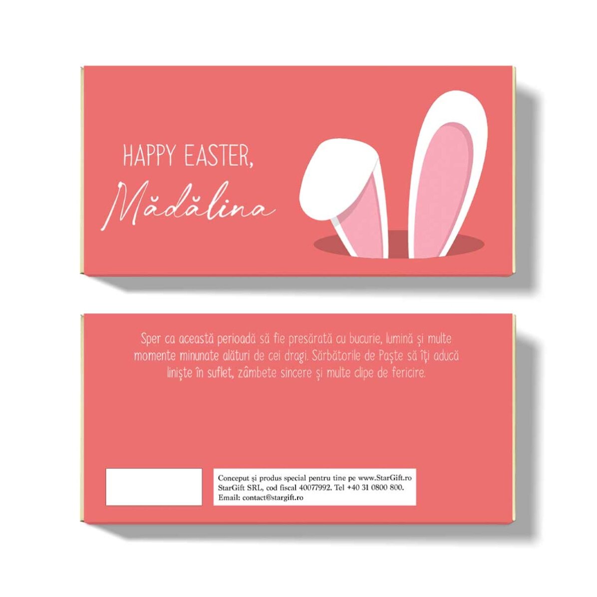 Czekolada z indywidualnym napisem – Bunny