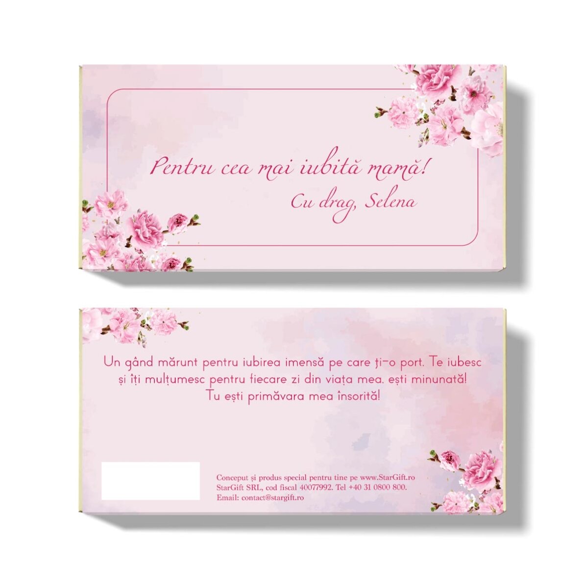 Czekolada z indywidualnym napisem – Cherry Blossom