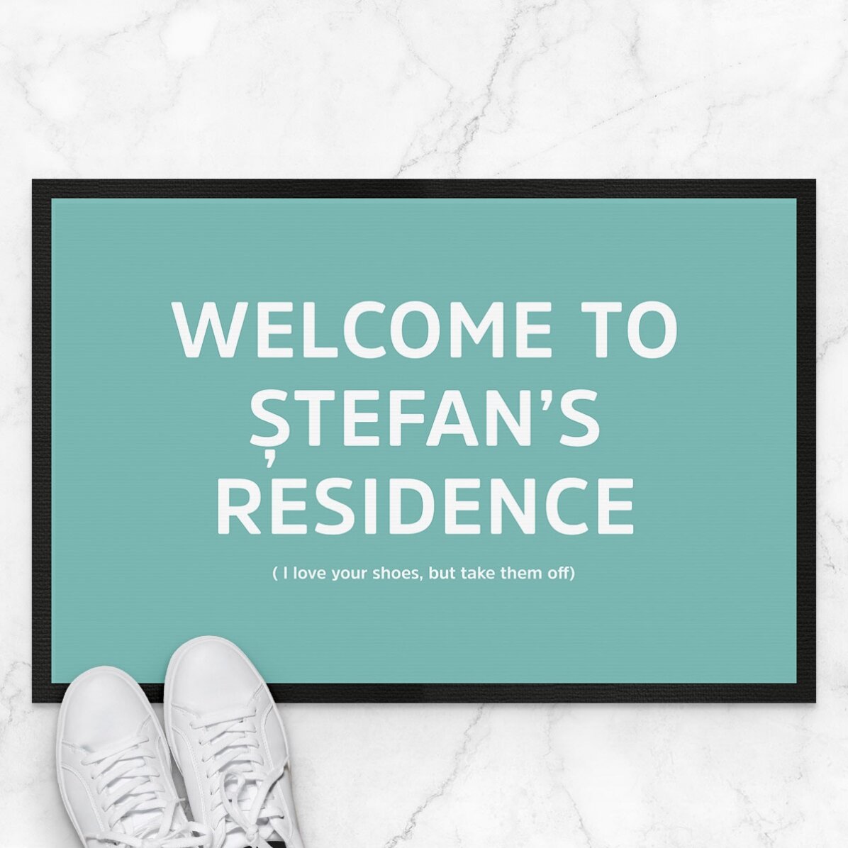 Spersonalizowana wycieraczka z napisem – „Welcome to my residence”