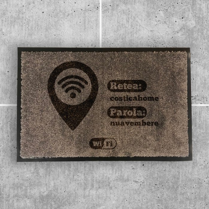 Spersonalizowana wycieraczka do wnętrz – Strefa Wi-Fi