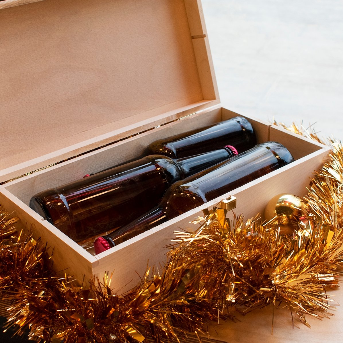 Personalised beer box for three bottles - Special Christmas Brew