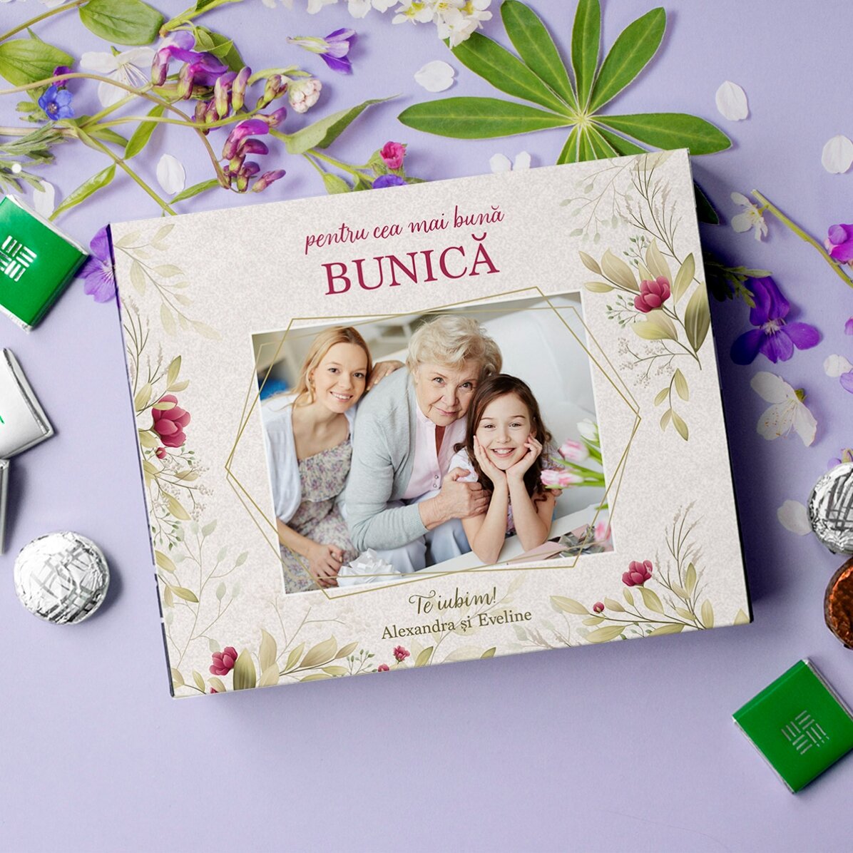 Personalised box of chocolates with photo and message - The best