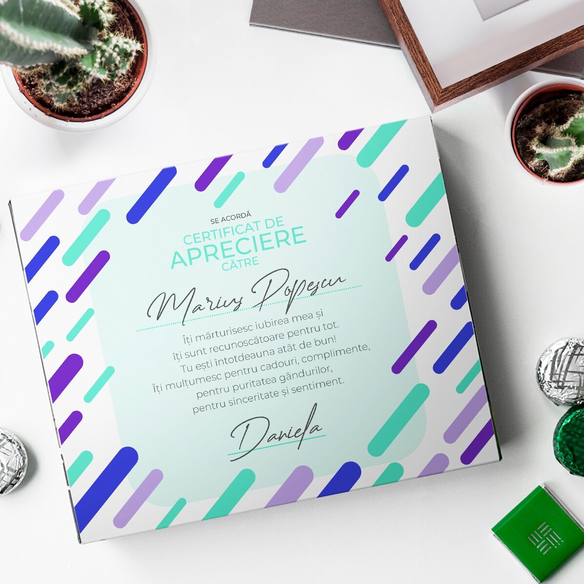 Personalised box of chocolates with text - Appreciation