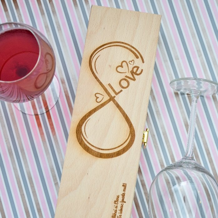 Spersonalizowane pudełko na wino – Infinite Love