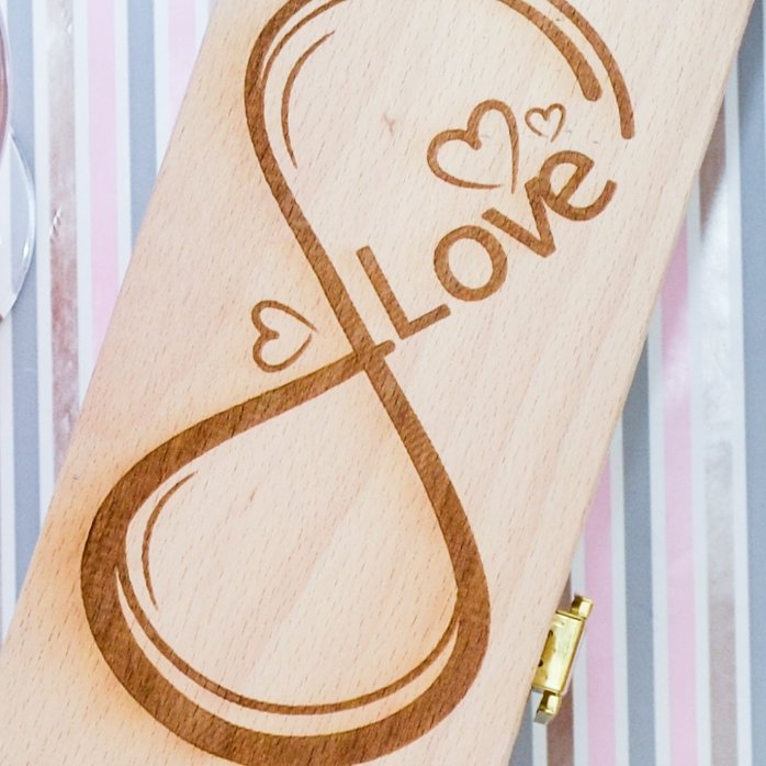 Spersonalizowane pudełko na wino – Infinite Love