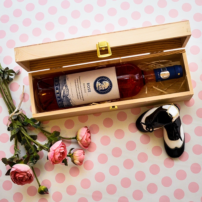 Spersonalizowane pudełko na wino – „just married”