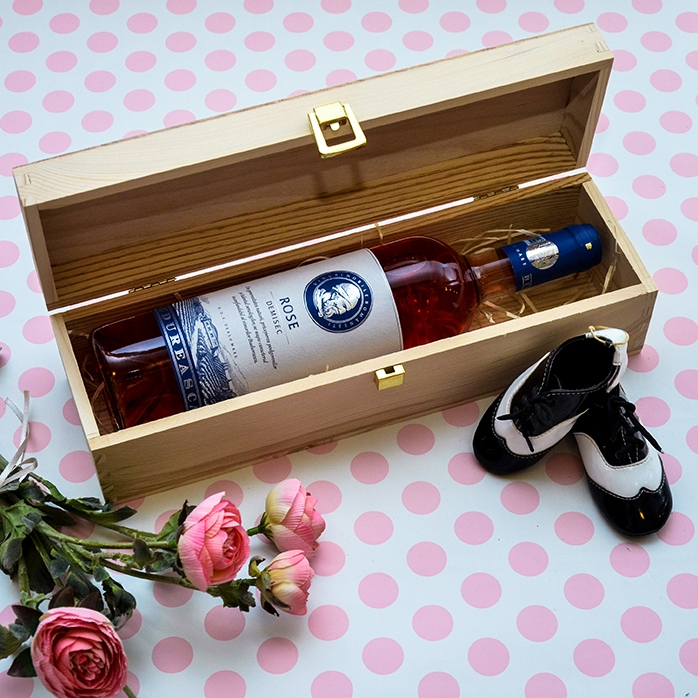 Spersonalizowane pudełko na wino – „just married”