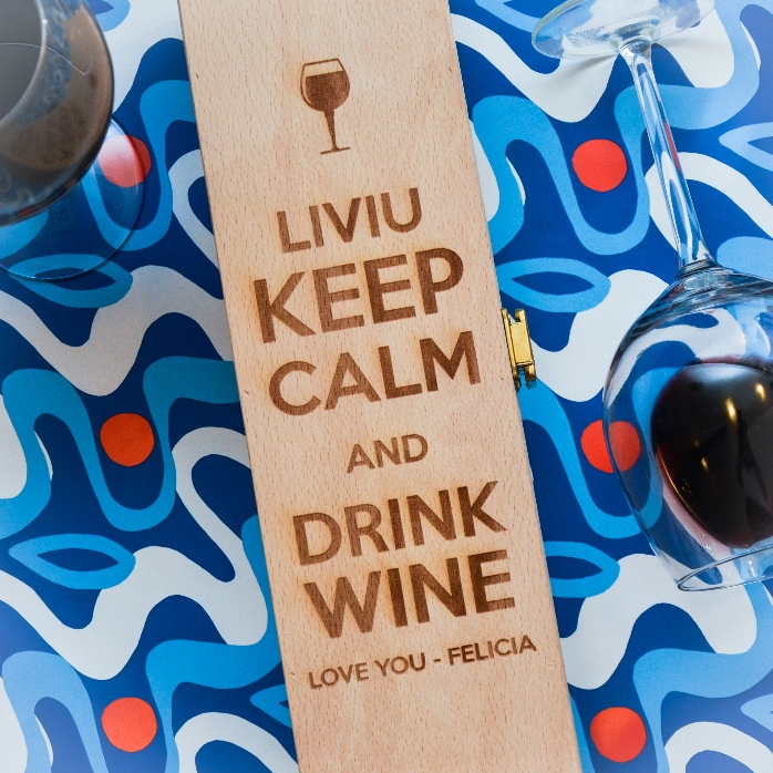 Spersonalizowane pudełko na wino – Keep calm