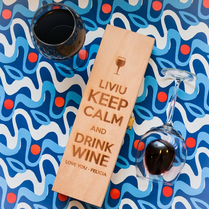 Spersonalizowane pudełko na wino – Keep calm