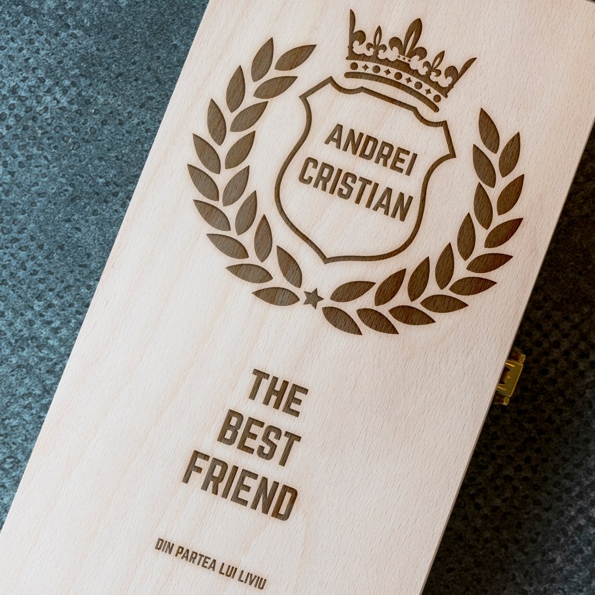 Personalised wine box for two bottles - The Best
