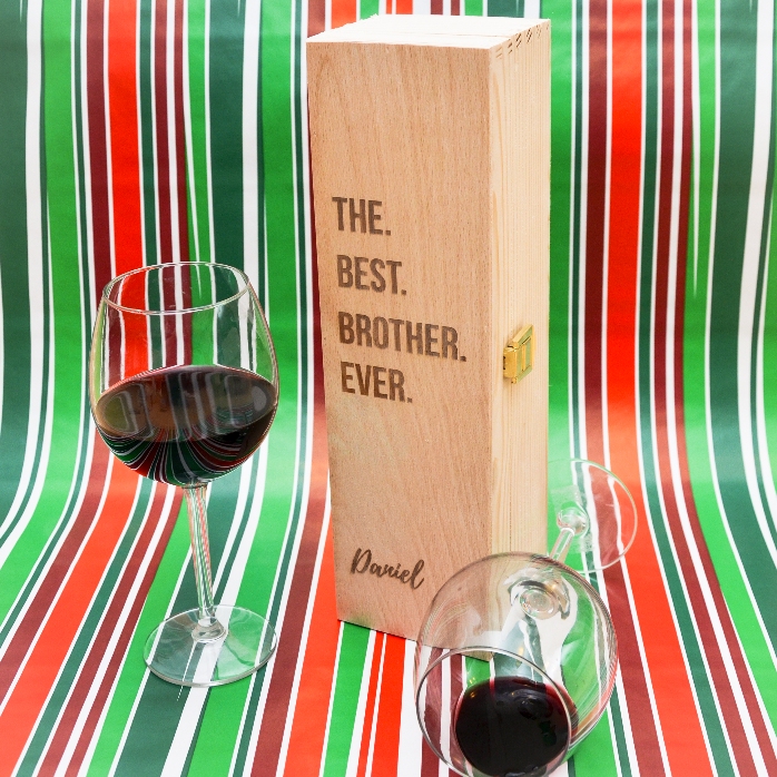 Personalised wine box - the best brother ever