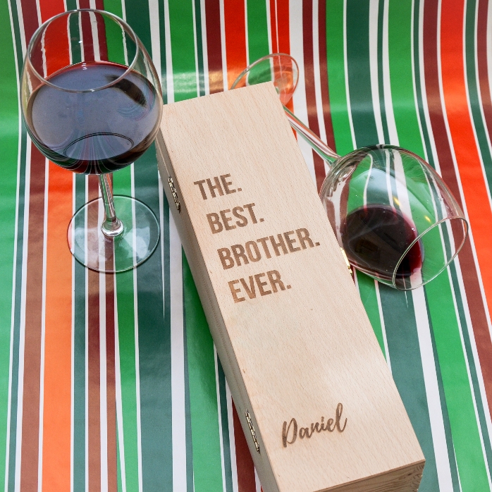 Personalised wine box - the best brother ever