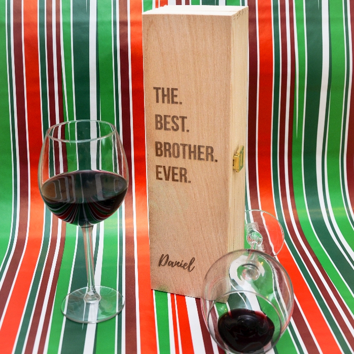 Personalised wine box - the best brother ever