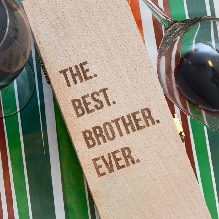 Personalised wine box - the best brother ever