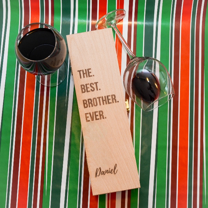 Personalised wine box - the best brother ever