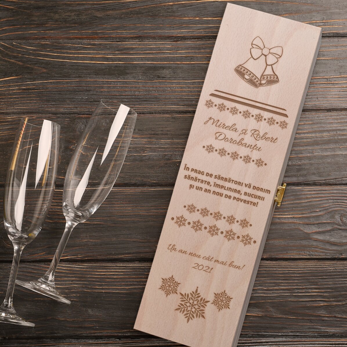 Personalised sparkling wine box - New Year