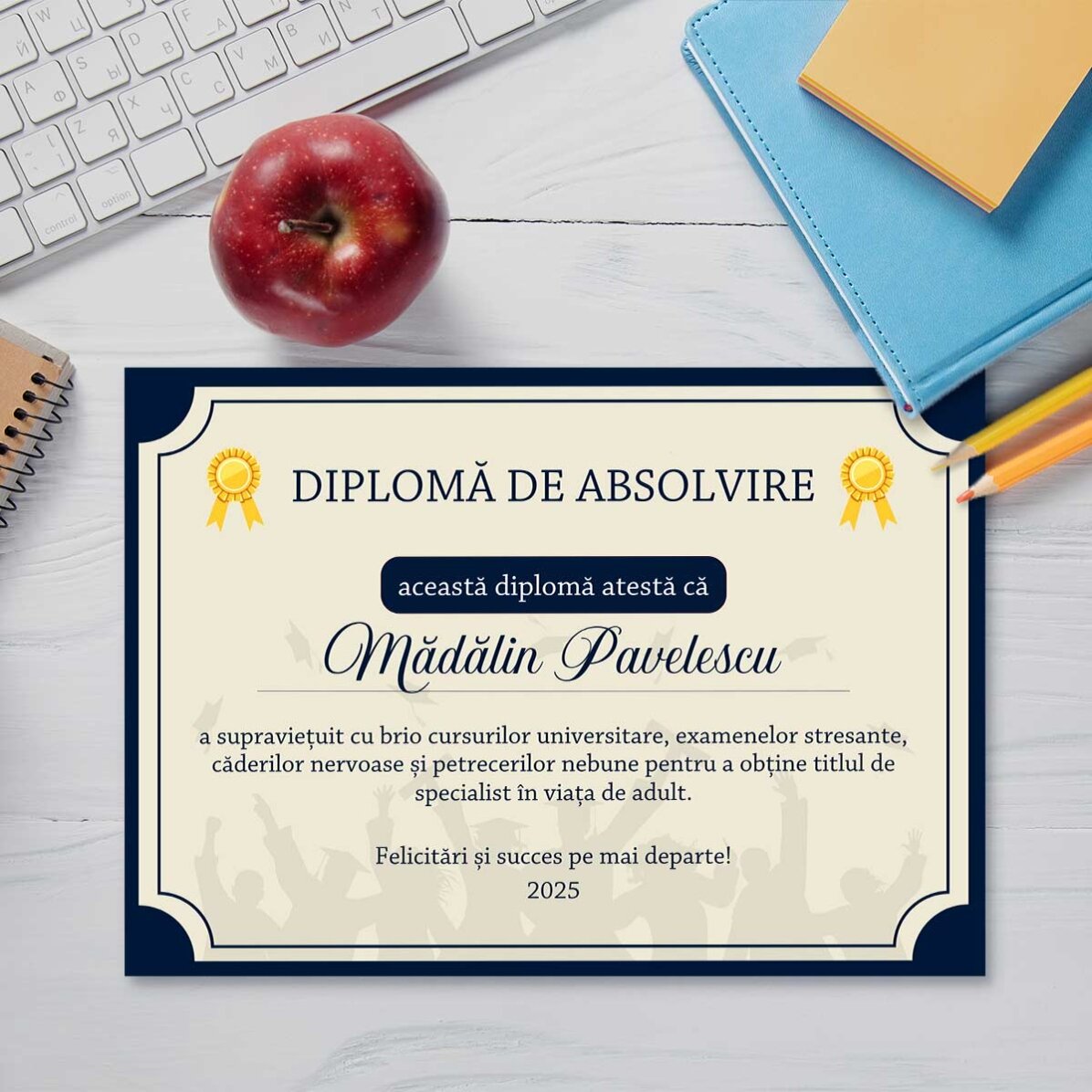 Spersonalizowany dyplom z napisem – Życie dorosłe