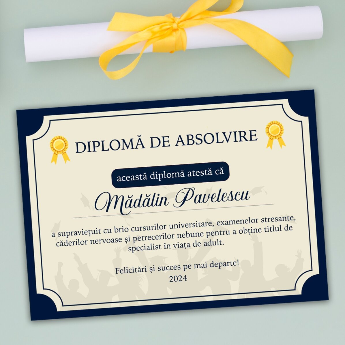 Spersonalizowany dyplom z napisem – Życie dorosłe