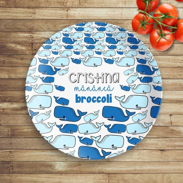Spodek z indywidualnym napisem – Whale