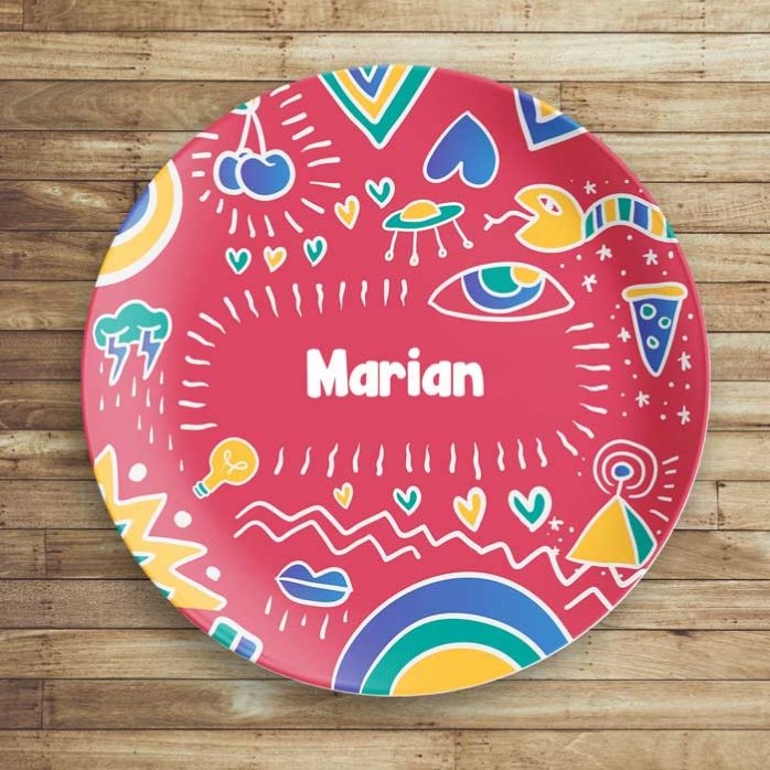 Personalised plate with text - creARTive