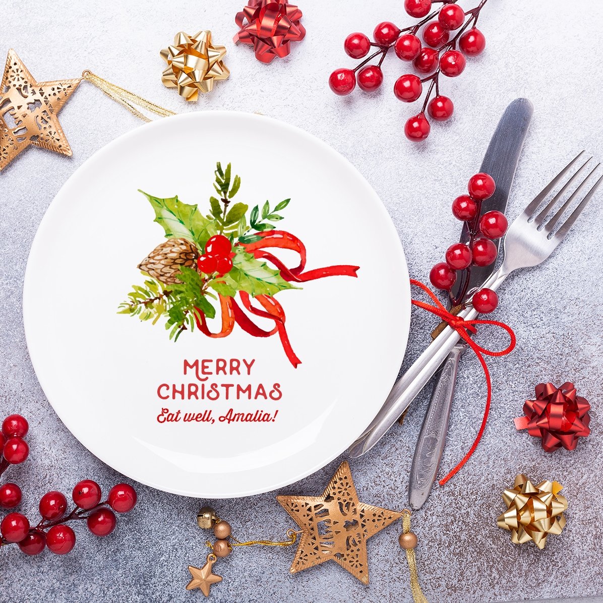 Spodek z indywidualnym napisem – Merry Christmas