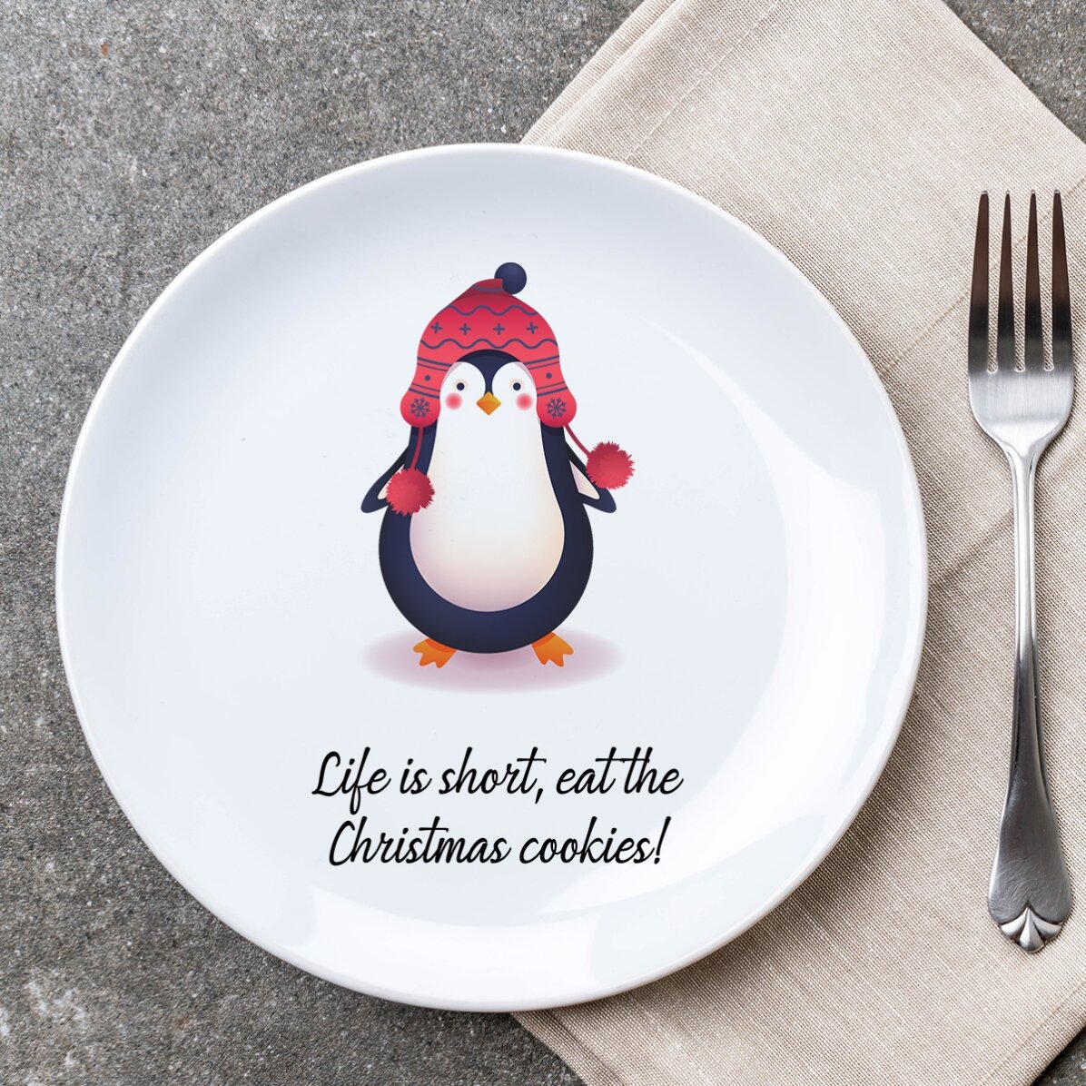 Spodek z indywidualnym napisem – Penguin