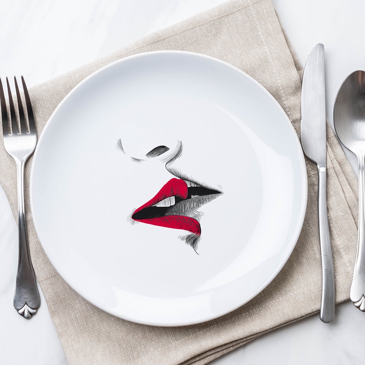Personalised Lips Plate