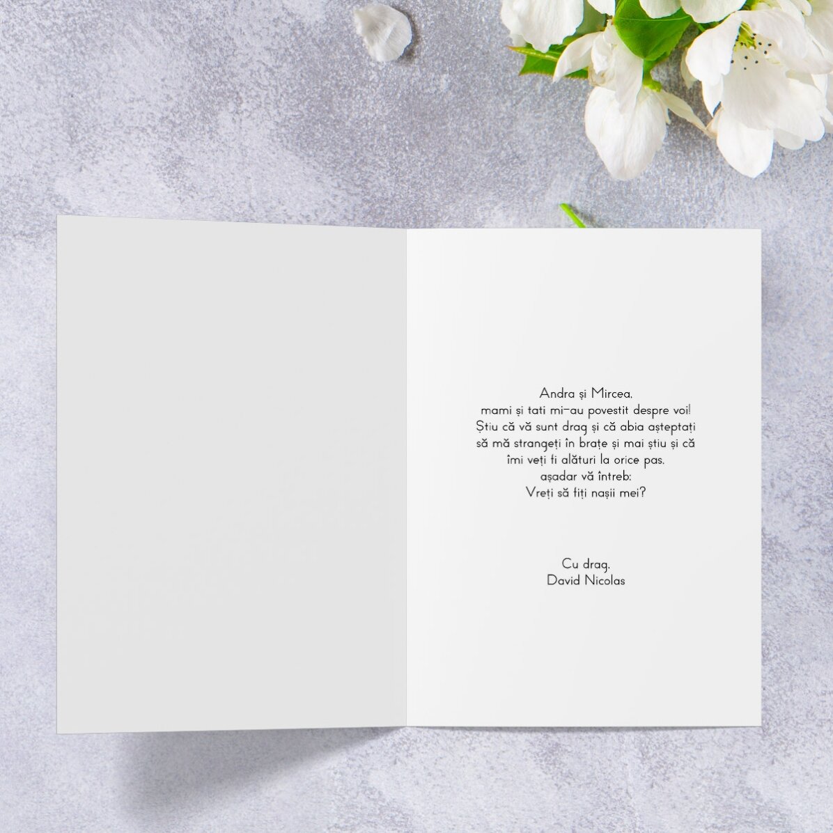 Personalised card with text and photo - Baby