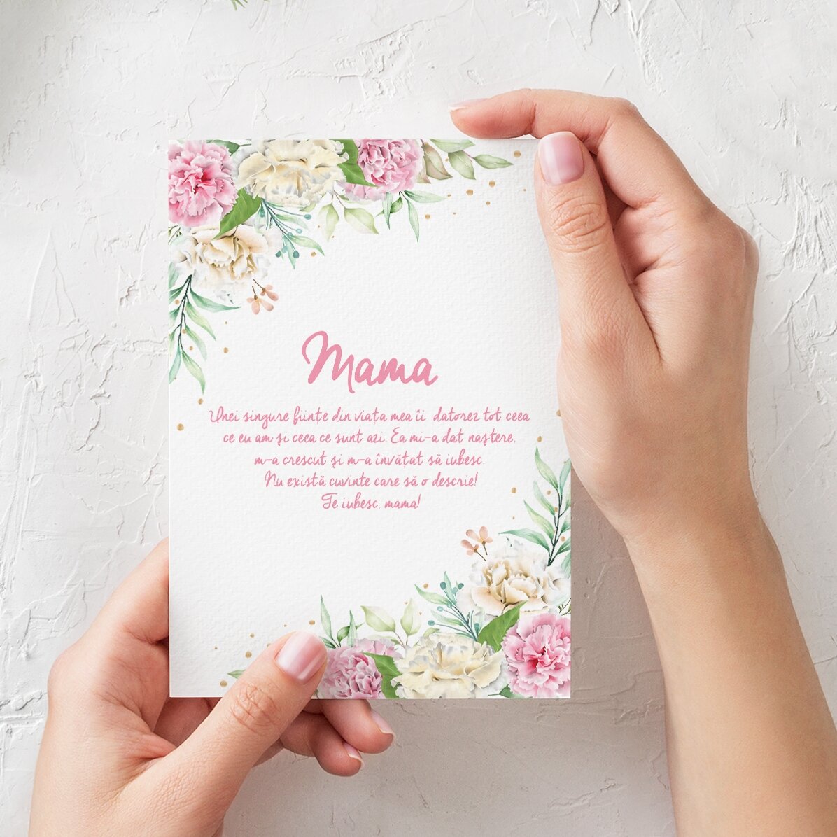 Personalised card with text - I love you, Mum