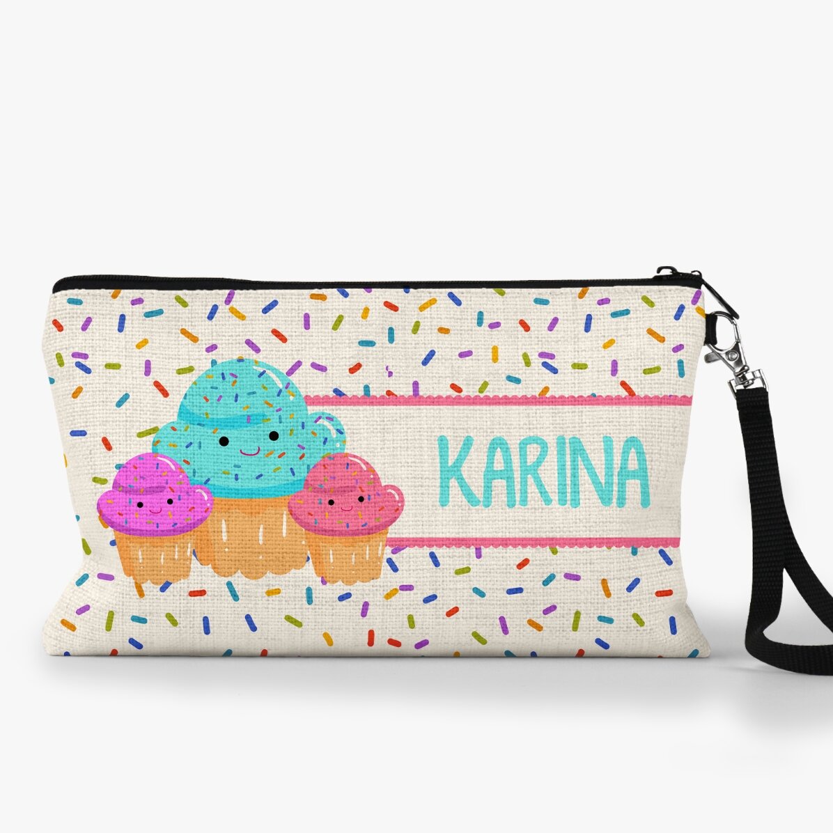 Spodek na akcesoria z imieniem – Cupcakes