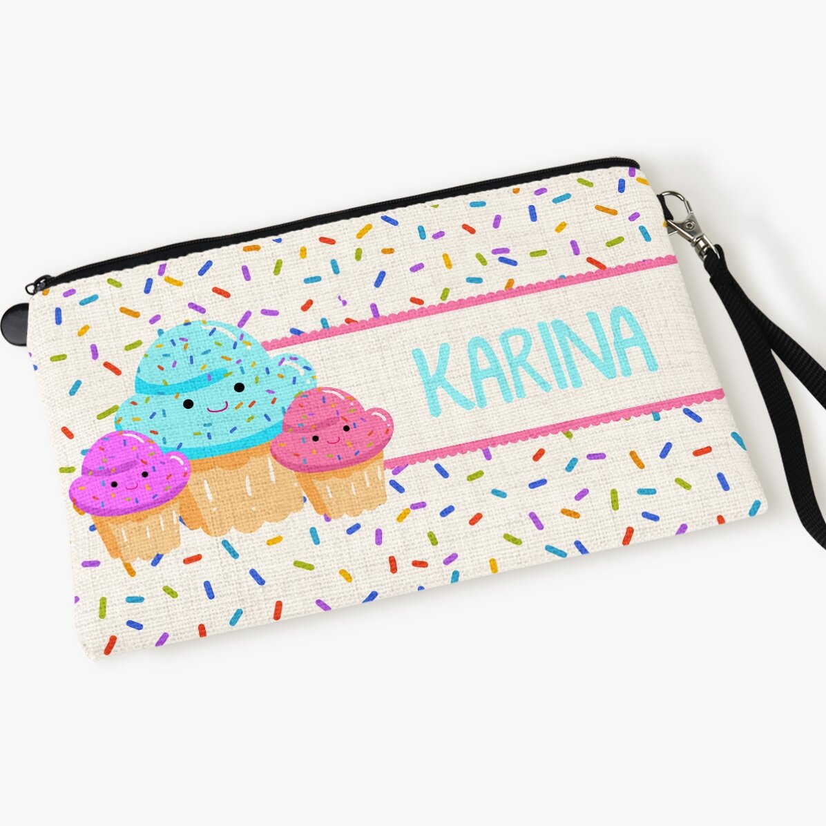 Spodek na akcesoria z imieniem – Cupcakes