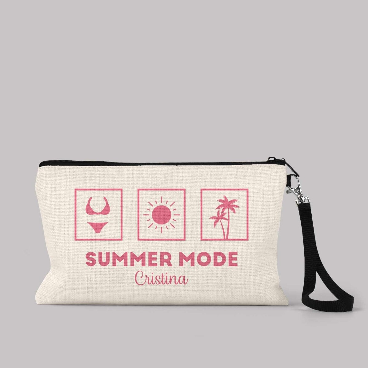 Torebka na akcesoria z indywidualnym napisem – Summer Mode